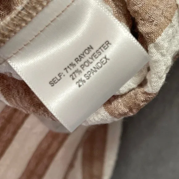 Jane + Delancey Button Front Shirt Women 3X Roll Tab Seersucker Coastal Preppy - Picture 5 of 9